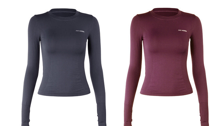Sweat-absorbent Breathable Sports Long Sleeve Women Slimming And Tight Quick-drying Yoga Clothes