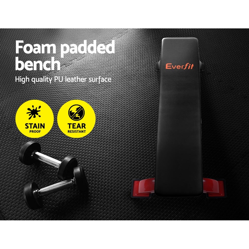 Everfit Fitness Flat Bench Weight Press Gym Home Strength Training