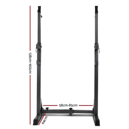 Everfit Squat Rack Pair Fitness Weight Lifting Gym Exercise Barbell