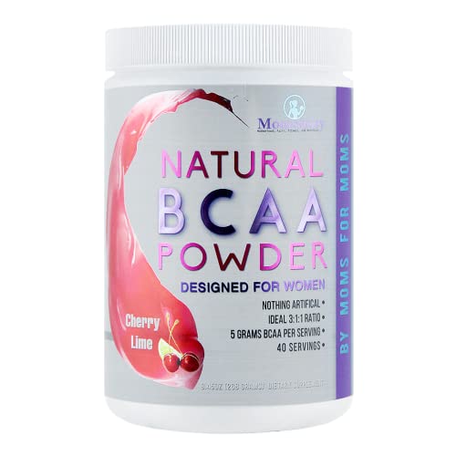 BCAA Powder Preworkout for Women - BCAA Amino Sweetened Naturally with Stevia, Erythritol, & Monk Fruit - 40 Servings + Delicious Recipe Guide PDF (Cherry Lime)