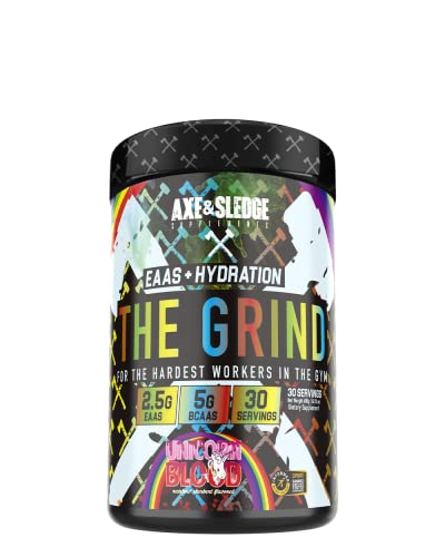 Axe & Sledge Supplements The Grind, Essential Amino Acids, Branched Chain Amino Acids & Electrolytes, Promotes Performance, Recovery, and Hydration, 30 Servings