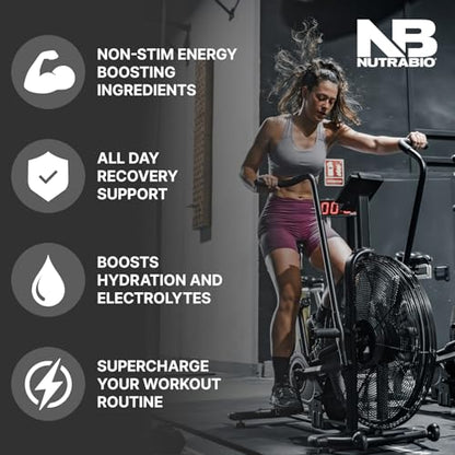 NutraBio Alpha EAA Hydration and Recovery Supplement - Full Spectrum EAA BCAA Matrix with Electrolytes, Nootropics, Coconut Water - Recovery, Energy, Focus, and Hydration Supplement - Strawberry Lemon