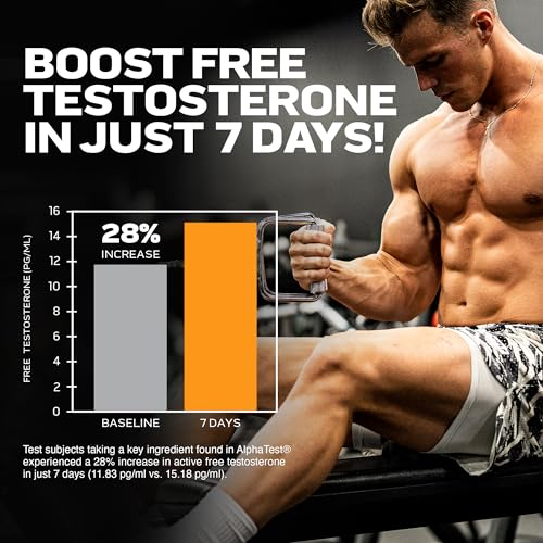 Testosterone Booster for Men, MuscleTech AlphaTest, Tribulus Terrestris & Boron Supplement , Max-Strength ATP & Test Booster, Daily Workout Supplements for Men, 120 Pills (Package May Vary)