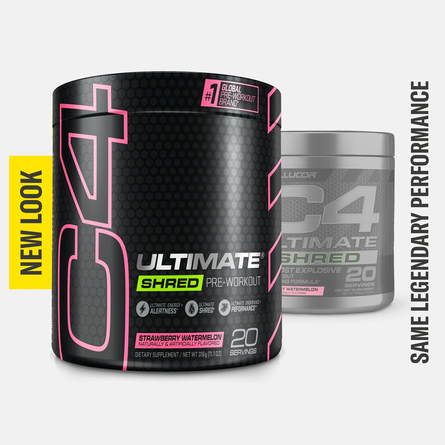 Cellucor C4 Ultimate Shred Pre Workout Powder for Men & Women, Weight Loss Supplement with Ginger Root Extract, Strawberry Watermelon, 20 Servings (Pack of 1)