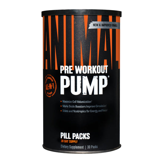 Animal Pump – Preworkout - Vein Popping Pumps – Energy and Focus – Creatine – Nitric Oxide – Easy to Remove Stimulant Pill for Anytime Workouts – 30 Count (Pack of 1)