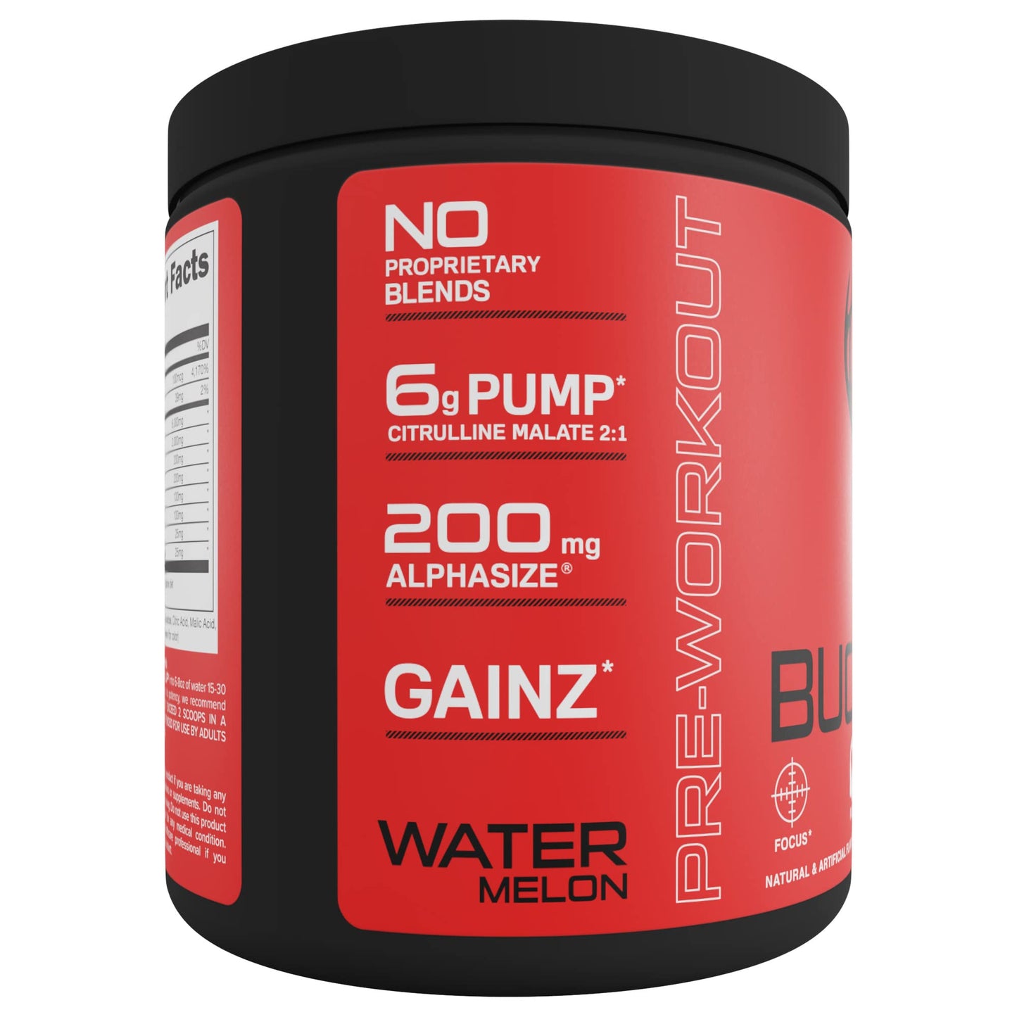 Bucked Up Pre Workout 6 Grams Citrulline, 2 Grams Beta Alanine, and 3 Other Registered trademarked Ingredients (Watermelon)