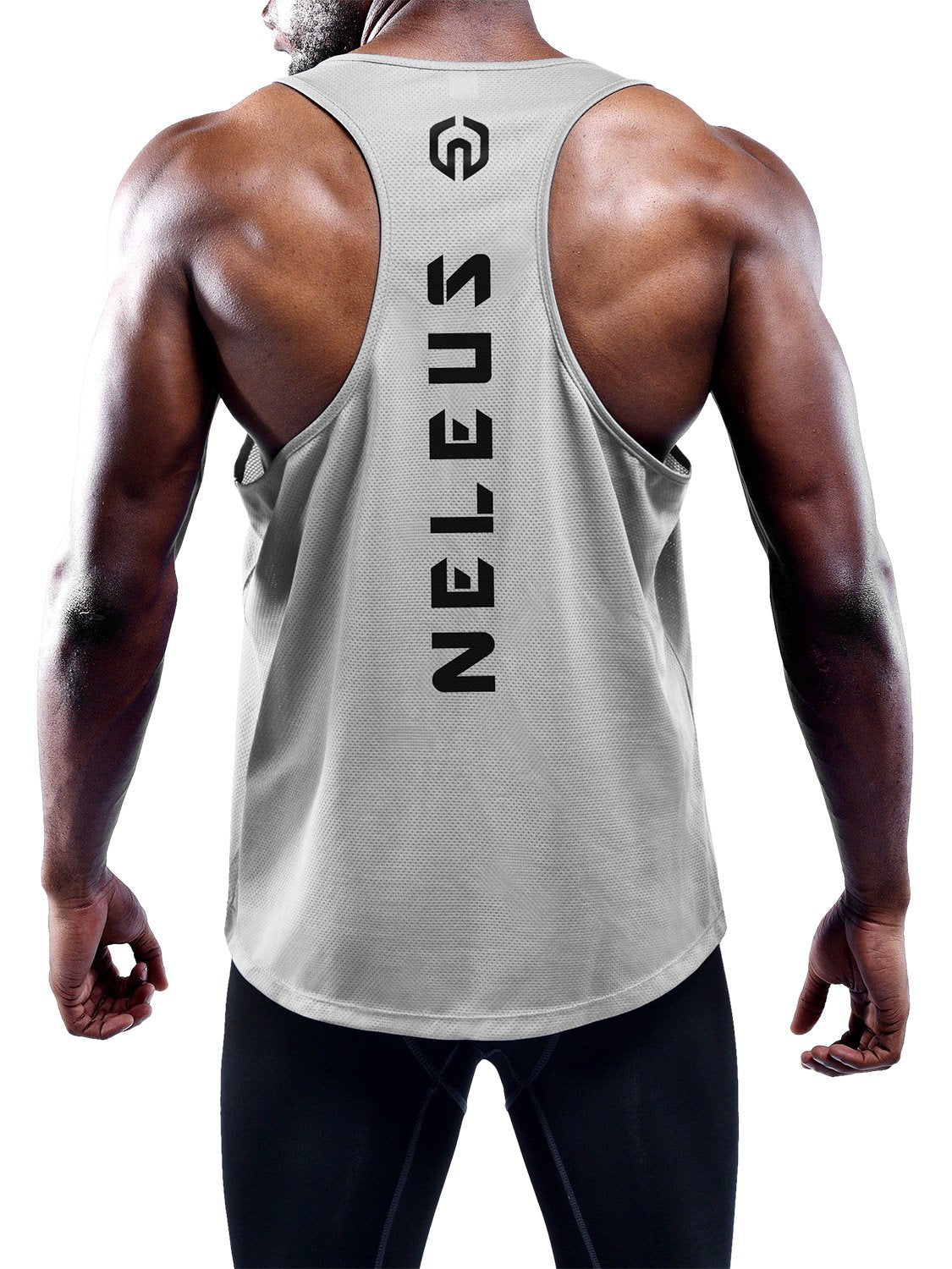 NELEUS Men's 3 Pack Dry Fit Athletic Sleeveless Muscle Tank,5031,Black,Grey,Red,M,EU L